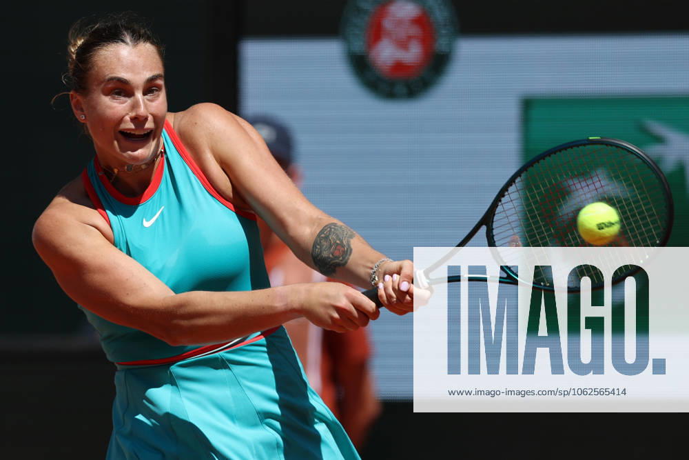 ARYNA SABALENKA during the match against Olga Danilovic of Serbia at the third round of the French Open 2025 at Roland Garros in Paris. Paris France - ZUMAc278 20250530_zsp_c278_005