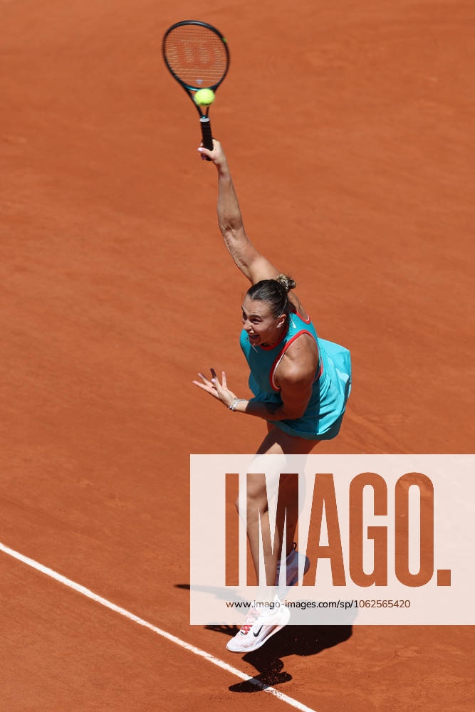 ARYNA SABALENKA during the match against Olga Danilovic of Serbia at the third round of the French Open 2025 at Roland Garros in Paris. Paris France - ZUMAc278 20250530_zsp_c278_008