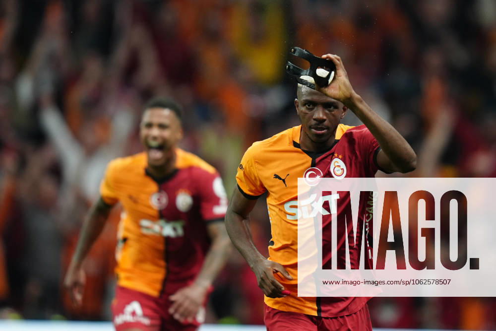 Galatasaray v RAMS Basaksehir - Turkish Super Lig ISTANBUL, TURKIYE - MAY 30: Victor Osimhen of Galatasaray celebrates after scoring a goal during the 38th and final week match of the Turkish Super Lig between Galatasaray and RAMS Basaksehir at RAMS Park in Istanbul, Turkiye on May 30, 2025. Hakan Akgun Anadolu Istanbul Turkey. Editorial use only. Please get in touch for any other usage.