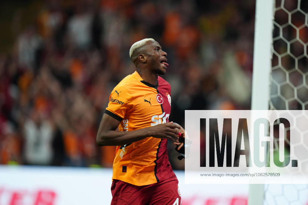 Galatasaray v RAMS Basaksehir - Turkish Super Lig ISTANBUL, TURKIYE - MAY 30: Victor Osimhen of Galatasaray celebrates after scoring a goal during the 38th and final week match of the Turkish Super Lig between Galatasaray and RAMS Basaksehir at RAMS Park in Istanbul, Turkiye on May 30, 2025. Hakan Akgun Anadolu Istanbul Turkey. Editorial use only. Please get in touch for any other usage.