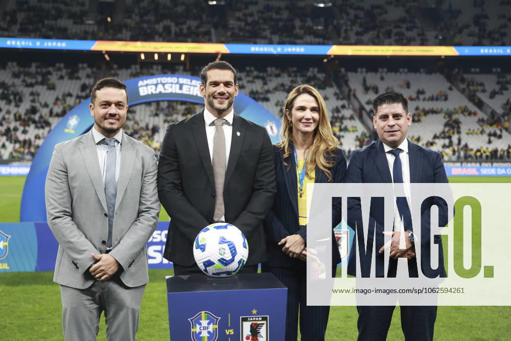 Friendly match between Brazil and Japan in Sao Paulo Sao Paulo (SP), 05 30 2025 friendly teams Brazil Japan the new president of the Brazilian Football Confederation CBF, Samir Xaud, and his vice president Michelle Ramalho, during the match between Brazil and Japan, held at the Neo Quimica Arena, Sao Paulo-SP, this Friday, May 30, 2025. (Foto: Leco Viana Thenews2 imago images)
