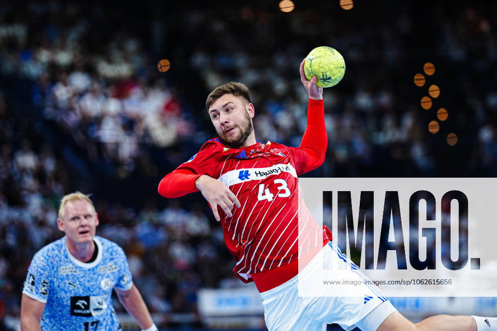 Throw Goal Zoran Ilic Handball Sport Verein Hamburg, 43 GER, THW Kiel vs Handball Sport Verein Hamburg, Handball, Bundesliga, Matchday 32, Season 2024 2025, 31 05 2025 GER, THW Kiel vs Handball Sport Verein Hamburg, Handball, Bundesliga, Matchday 32, Season 2024 2025, 31 05 2025 Kiel