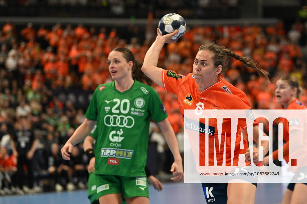 BUDAPEST: Gyori Audi ETO and Odense Handhold, gold medal Helene Fauske of Odense Handhold in action during the EHF Champions League Women 2024 2025 gold medal game between Gyori Audi ETO and Odense Handhold, in Budapest, Hungary, June 01, 2025. Alex Nicodim Imago Images