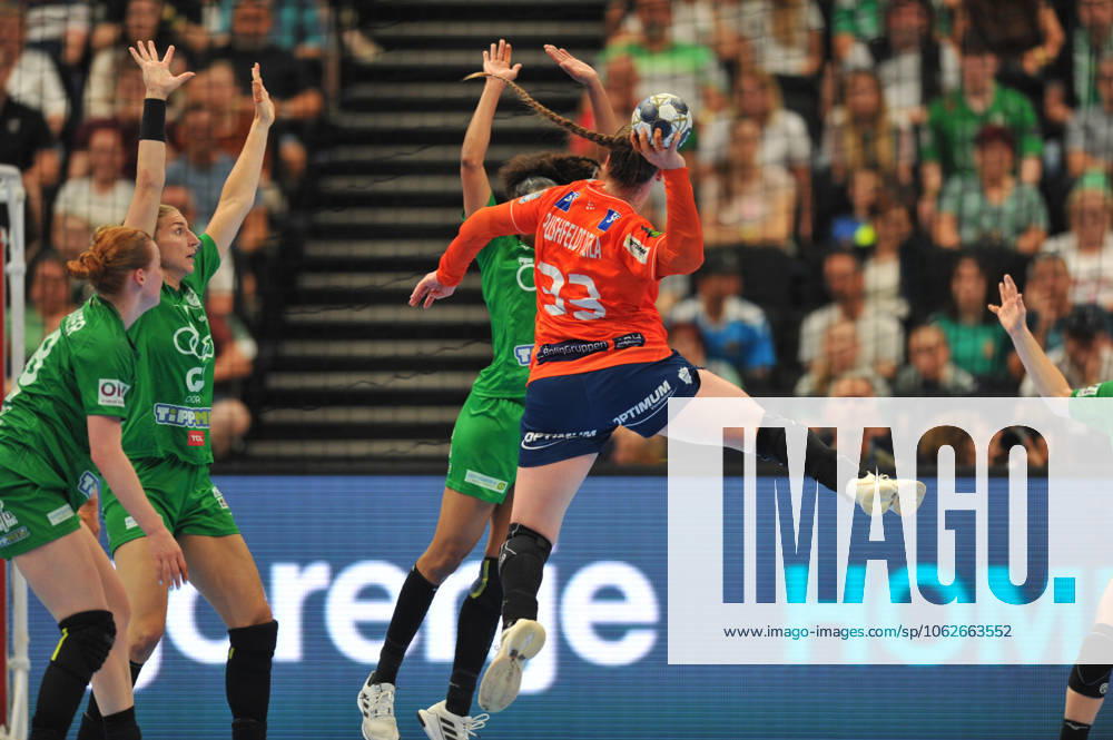 DEILA THALE RUSHFELDT of Odense Handbold on the final of the EHF Champions League Woman between Gyori Audi ETO KC and Odense Handbold on the second day of the EHF Champions league Final4 Woman in Budapest on the 1th of June. Budapest Hungary - ZUMAs291 20250601_zip_s291_054