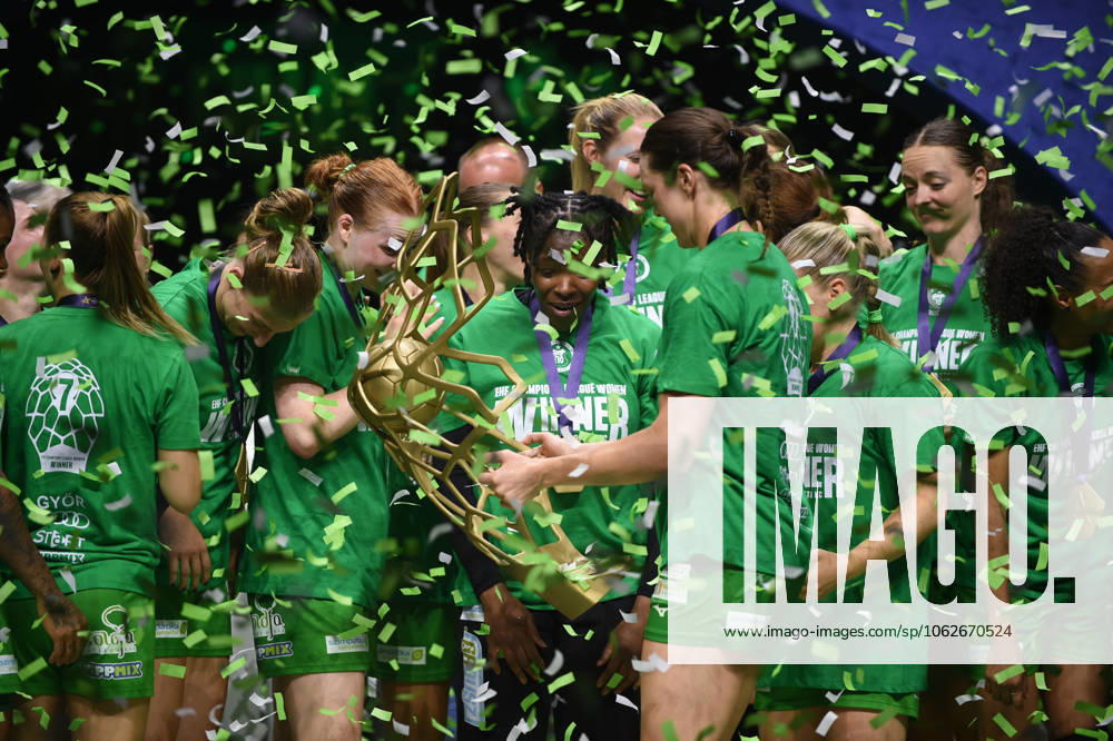 Gyori Audi ETO KC celebrates after winning the final of the EHF Champions League Woman beating Odense Handbold on the second day of the EHF Champions league Final4 Woman in Budapest on the 1th of June. Budapest Hungary - ZUMAs291 20250601_zip_s291_095
