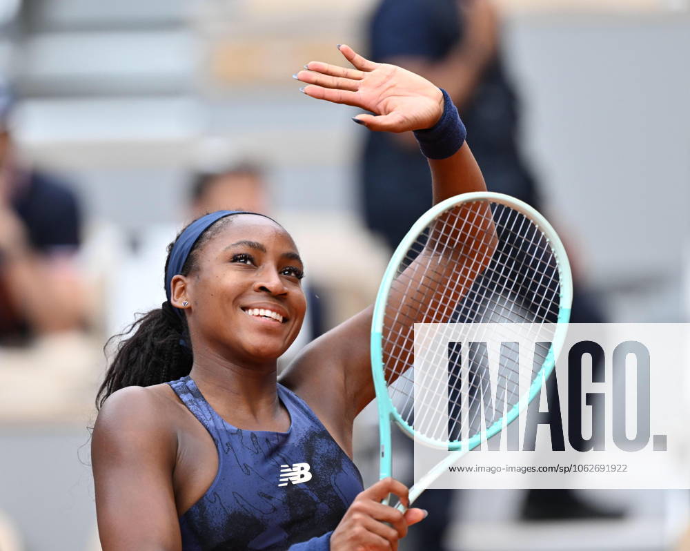 2025 Roland-Garros - Day 9 PARIS, FRANCE - JUNE 02: Coco Gauff of United States celebrates after winning her fourth round match against Ekaterina Alexandrova during the Women s Singles match on Day Nine of the 2025 French Open at Roland Garros on June 02, 2025 in Paris, France. Mustafa Yalcin Anadolu Paris France. Editorial use only. Please get in touch for any other usage.