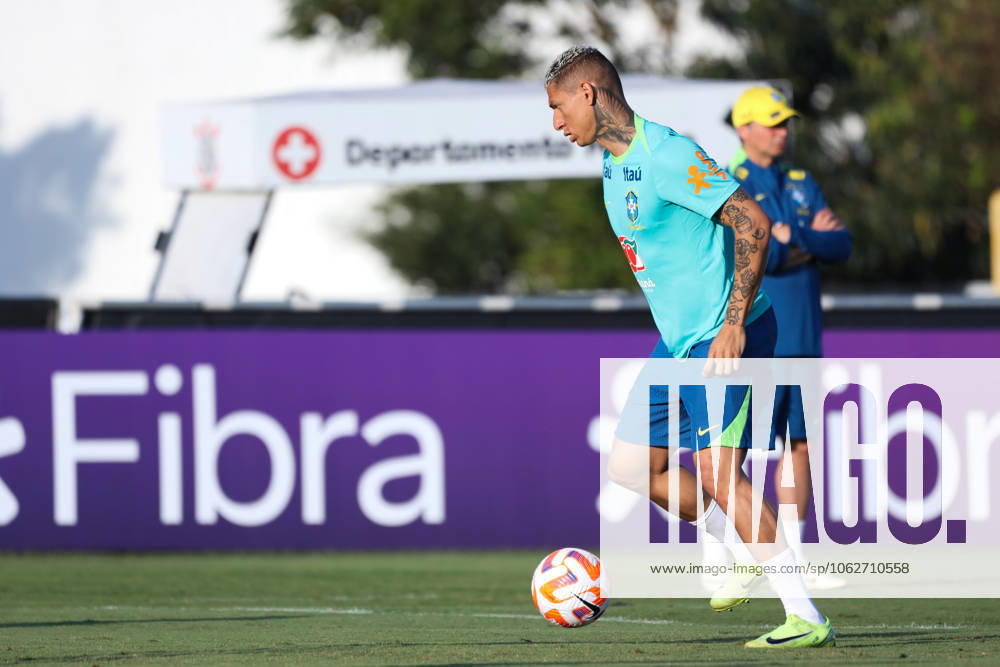 Carlo Ancelotti leads the Brazilian national team, Nationalteam s first training session in Sao Paulo Richarlison during the first training session under Brazil national team head coach Carlo Ancelotti, preparing for the 2026 FIFA World Cup, WM, Weltmeisterschaft, Fussball qualifiers against Ecuador and Paraguay, at CT Joaquim Grava in the eastern zone of Sao Paulo, on Monday, June 2, 2025. SoO PAULO SoO PAULO Brazil