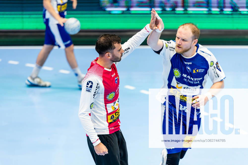 GER, Handball, Men, Season 24 25, 1 Daikin Handball Bundesliga, 33 Matchday, ThSV Eisenach 1 VfL Potsdam Matija Spikic ThSV Eisenach,1 Peter Walz ThSV Eisenach,14 99817 Eisenach Werner Assmann Halle Am Sportp Thueringen Germany