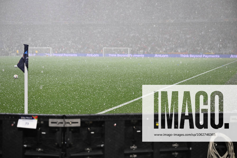 Football UEFA Nations League 1 2 Final, Germany Portugal v l hailstorm over the stadium Muenchen