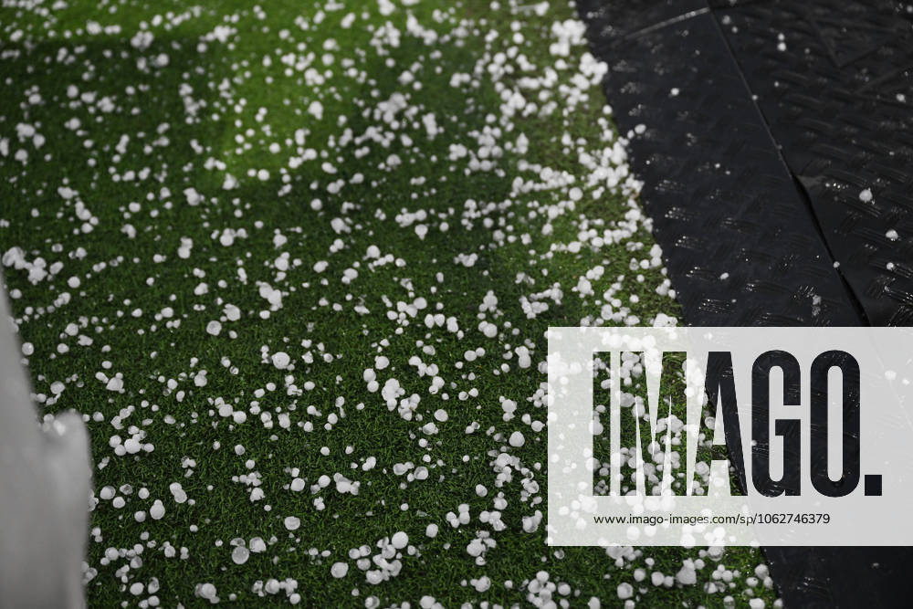 Football UEFA Nations League 1 2 Final, Germany Portugal v l hailstorm over the stadium Muenchen