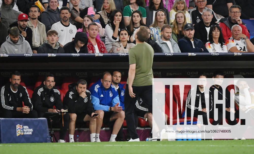Football UEFA Nations League 1 2 Final, Germany Portugal v l Coach Julian Nagelsmann German National Football Team DFB disappointed, disappointed looking, dissapointed Muenchen