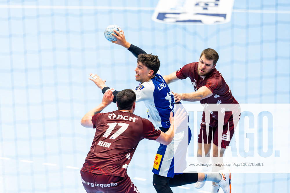 GER, Handball, Men, Season 24 25, 1 Daikin Handball Bundesliga, 33 Matchday, ThSV Eisenach 1 VfL Potsdam Jannek Klein 1 VfL Potsdam Ole Schramm 1 VfL Potsdam Marko Grgic ThSV Eisenach,17 99817 Eisenach Werner Assmann Halle Am Sportp Thueringen Germany