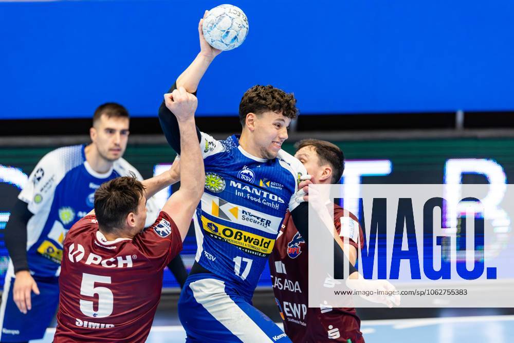 GER, Handball, Men, Season 24 25, 1 Daikin Handball Bundesliga, 33 Matchday, ThSV Eisenach 1 VfL Potsdam Josip Simic 1 VfL Potsdam Jannek Klein 1 VfL Potsdam Marko Grgic ThSV Eisenach,17 99817 Eisenach Werner Assmann Halle Am Sportp Thueringen Germany