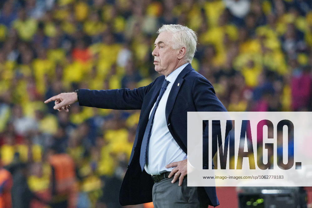 Guayaquil, Ecuador June 05 Brazil Head Coach Carlo Ancelotti gestures during the FIFA World Cup 2026 Qualifier match between Ecuador and Brazil at Estadio Banco Pichincha on June 05, 2025 in Guayaquil, Ecuador Photo by Enrique Gonzalez Eurasia Sport Images Guayaquil Estadio Banco Pichincha Ecuador