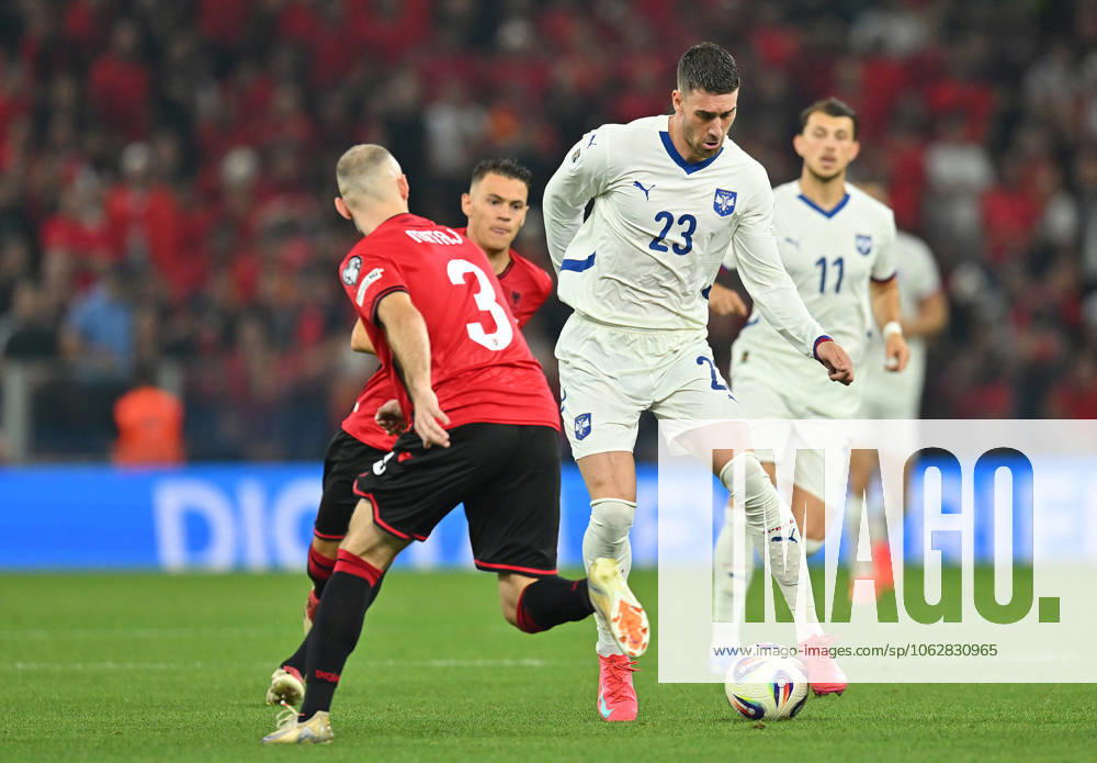 ALBANIA vs SERBIA DUSAN VLAHOVIC, football player of Serbia during World Cup qualification match against Albania, at Kombetare stadium. Tirana, 07.06.2025. photo: MN Press photo mm FOOTBALL, SERBIA, ALBANIA, FIFA World Cup, WM, Weltmeisterschaft, Fussball QUALIFICATIONS MATCH Tirana Kombetare stadium Albania