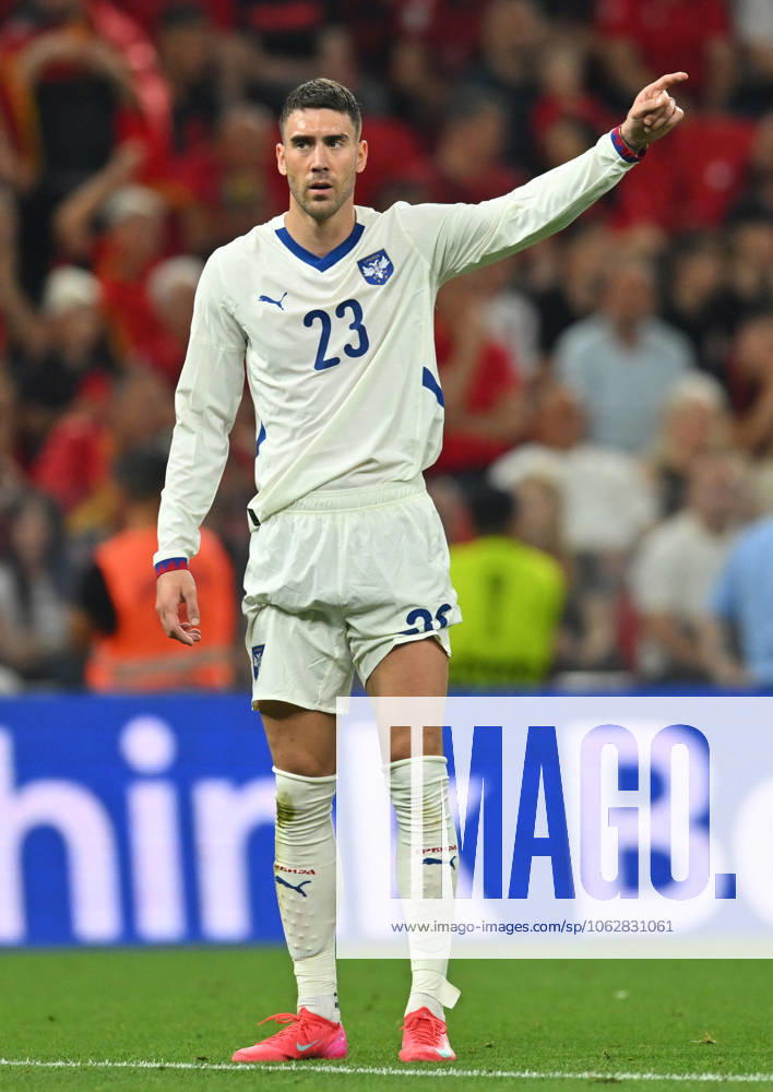 ALBANIA vs SERBIA DUSAN VLAHOVIC, football player of Serbia during World Cup qualification match against Albania, at Kombetare stadium. Tirana, 07.06.2025. photo: MN Press photo mm FOOTBALL, SERBIA, ALBANIA, FIFA World Cup, WM, Weltmeisterschaft, Fussball QUALIFICATIONS MATCH Tirana Kombetare stadium Albania