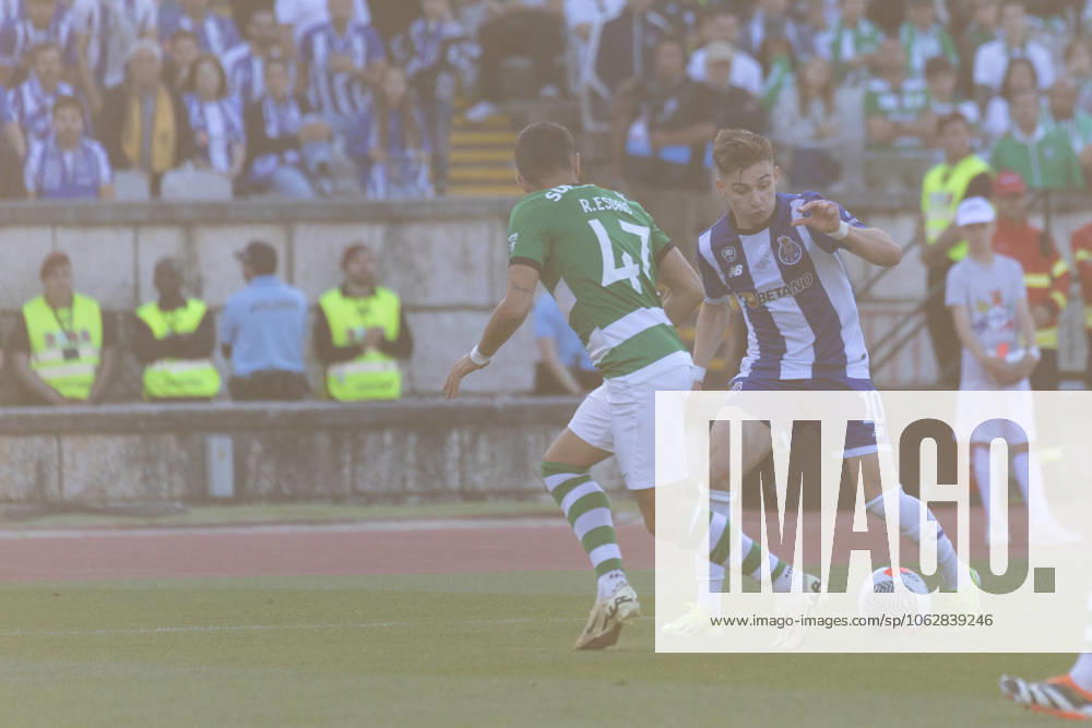 Sporting defender from Portugal RICARDO ESGAIO (47) and Porto midfielder from Portugal FRANCISCO CONCEICAO (10) in action during the game of the final of the Portugal Cup between Porto and Sporting at Estadio Nacional Caxias Portugal - ZUMAs359 20240526_zsp_s359_208