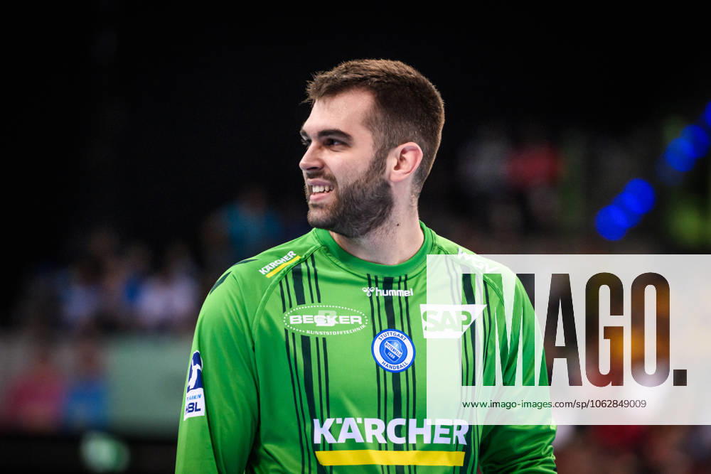 Miljan Vujovic TVB Stuttgart, 16 GER, TVB Stuttgart SC DHfK Leipzig, DAIKIN HBL, Handball, Bundesliga, 34 Matchday, Season 2024 2025, 08 06 2025 GER, TVB Stuttgart SC DHfK Leipzig, DAIKIN HBL, Handball, Bundesliga, 34 Matchday, Season 2024 2025, 08 06 2025 Stuttgart