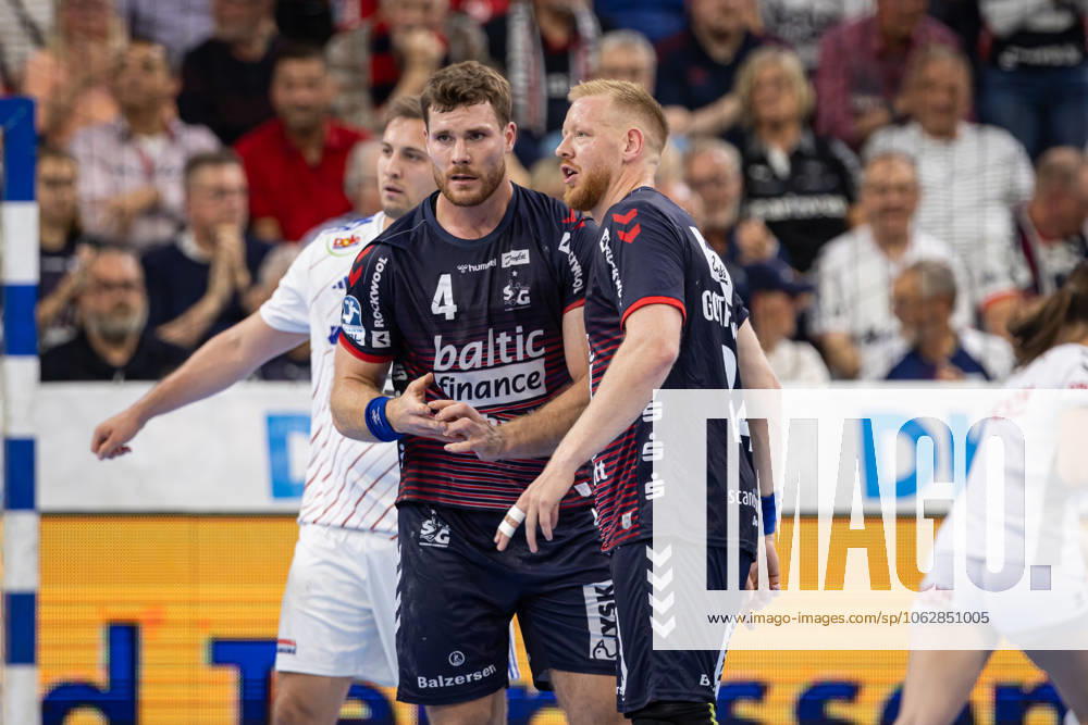 DAIKIN HBL SG Flensburg Handewitt vs Handball Sportverein Hamburg 08 06 25 Johannes Golla Nr 04, SG Flensburg Handewitt mir Jim Gottfridsson Nr 24, SG Flensburg Handewitt DAIKIN HBL SG Flensburg Handewitt vs Handball Sportverein Hamburg, GP JOULE Arena on 08 06 25