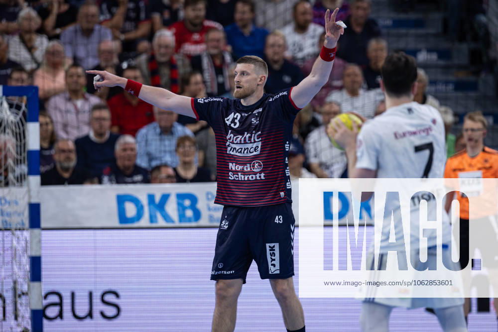 DAIKIN HBL SG Flensburg Handewitt vs Handball Sportverein Hamburg 08 06 25 Blaz Blagotinsek Nr 43, SG Flensburg Handewitt DAIKIN HBL SG Flensburg Handewitt vs Handball Sportverein Hamburg, GP JOULE Arena on 08 06 25
