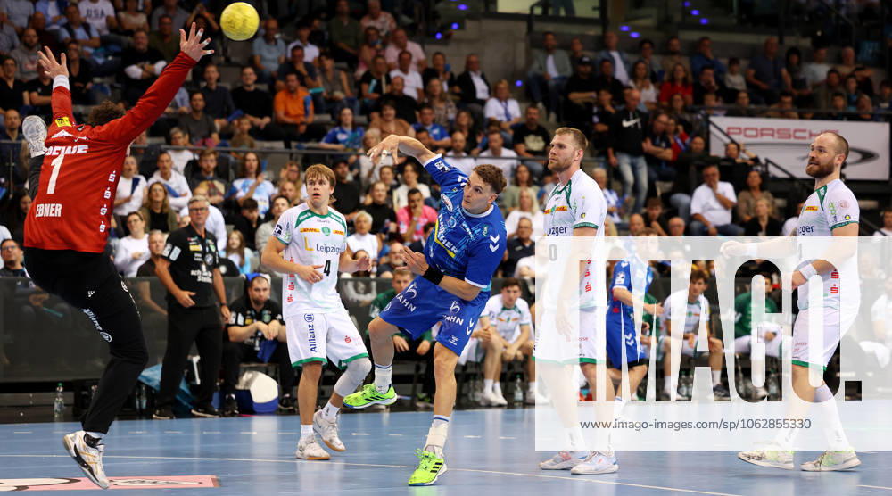 BAU 08 06 2025 Stuttgart Handball TVB Stuttgart vs SC DHFK Leipzig, Max Häfner TVB Center