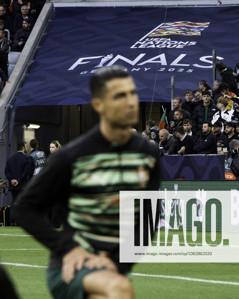 UEFA Nations League Final: Portugal vs Spain Cristiano Ronaldo of Portugal warms up prior to the UEFA Nations League final match against Spain at Allianz Arena in Munich.