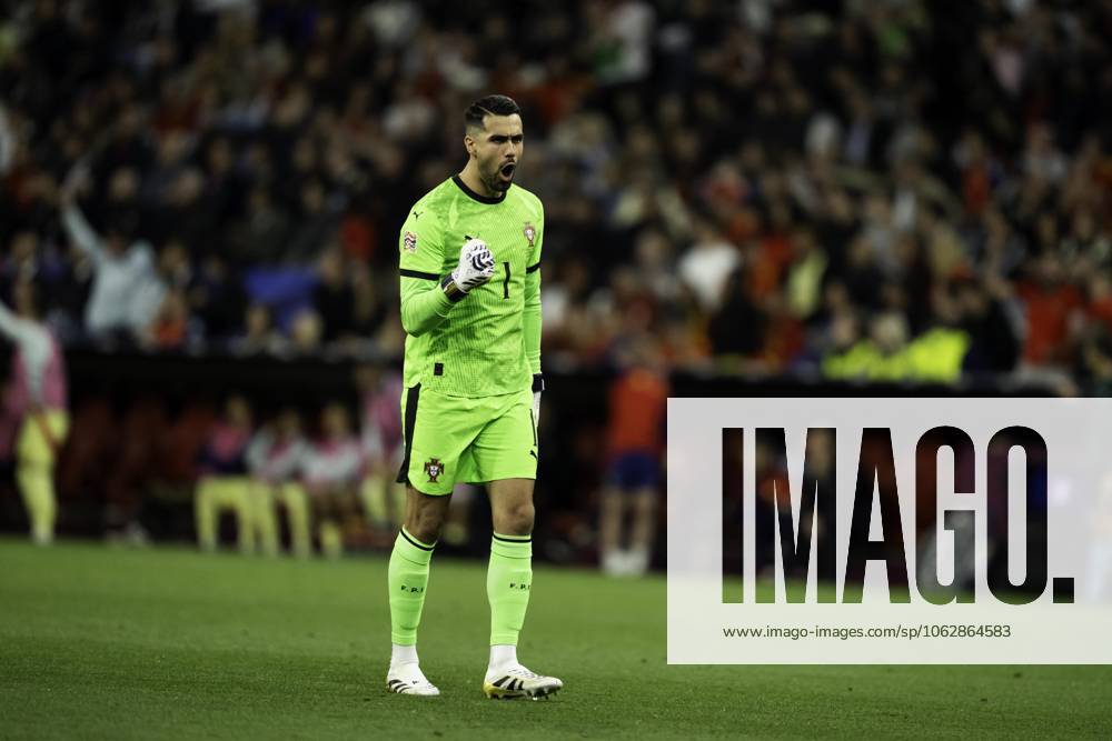 UEFA Nations League Final: Portugal vs Spain Diogo CostaPortugal goalkeeper reacts after conceding a goal during the UEFA Nations League final against Spain at Allianz Arena in Munich.