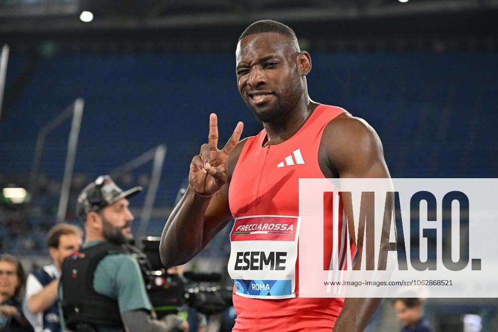 ATLETICA - Internazionali di Atletica - Diamond League ESEME Emmanuel (CMR) 100m Men during The 2025 Wanda Diamond League- Golden Gala at the Olimpico Stadium on June 6, 2025 in Rome, Italy. during Diamond League, International Athletics game in Rome, Italy, June 06 2025 Rome Italy