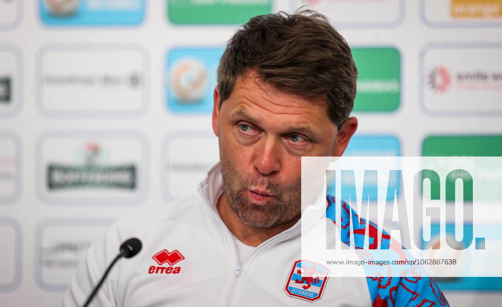 Luxembourg press conference, PK, Pressekonferenz Stade de Luxembourg 9 6 2025 Manager Luc Holtz Luc Holtz 9 6 2025