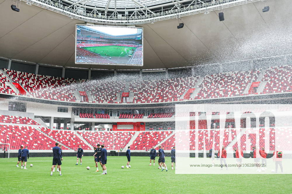 Fußball, Nationalteam Russland Training BELARUS, MINSK - JUNE 9, 2025: A training session is held by the Russian men s national football team at the National Football Stadium ahead of the upcoming International Friendly, Länderspiel, Nationalmannschaft match between Russia and Belarus. Sergei Fadeichev TASS 81540616