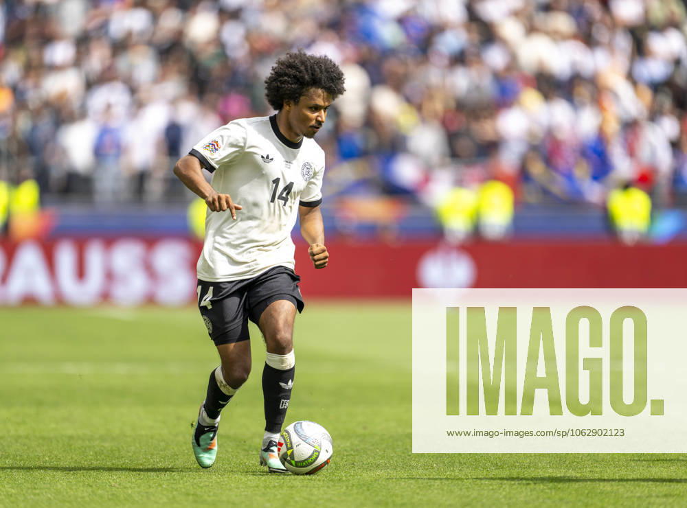 Football UEFA Nations League 2024 25, Match for 3rd place, Germany France, in the MHP Arena Stuttgart, Karim Adeyemi Germany on the ball