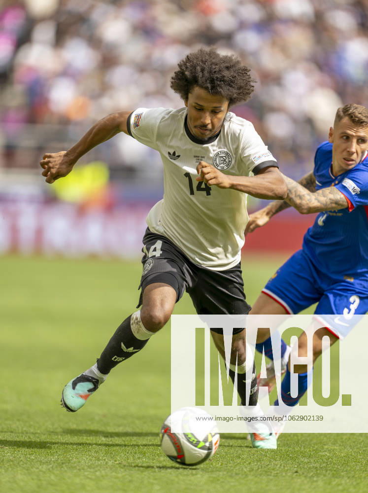 Football UEFA Nations League 2024 25, Match for 3rd place, Germany France, at the MHP Arena Stuttgart, v li Karim Adeyemi Germany vs Lucas Digne France