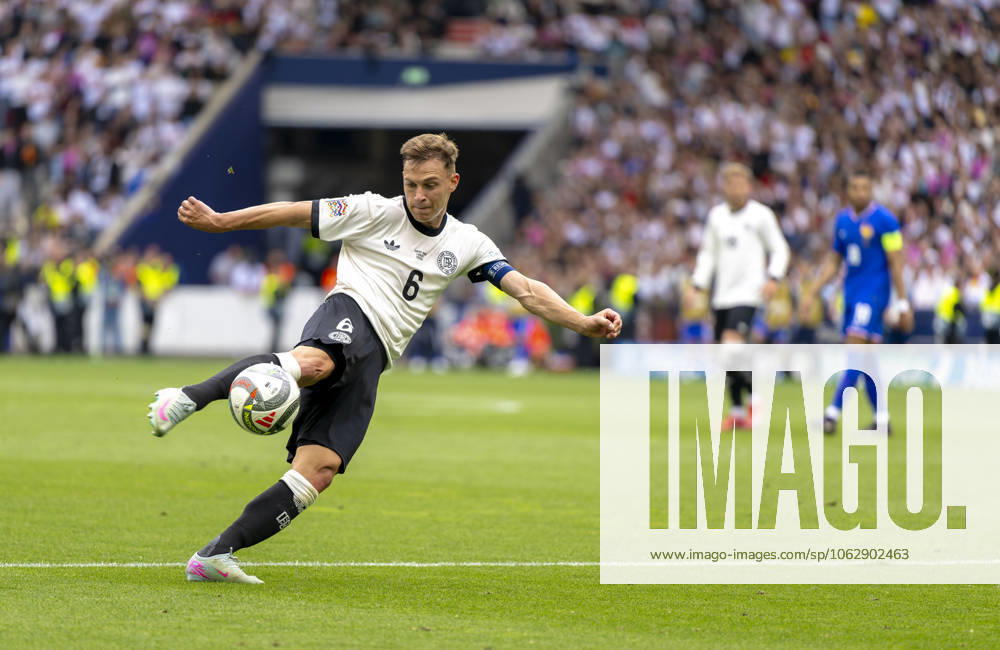 Football UEFA Nations League 2024 25, Match for 3rd place, Germany France, in the MHP Arena Stuttgart, Josua Kimmich Germany pulls away