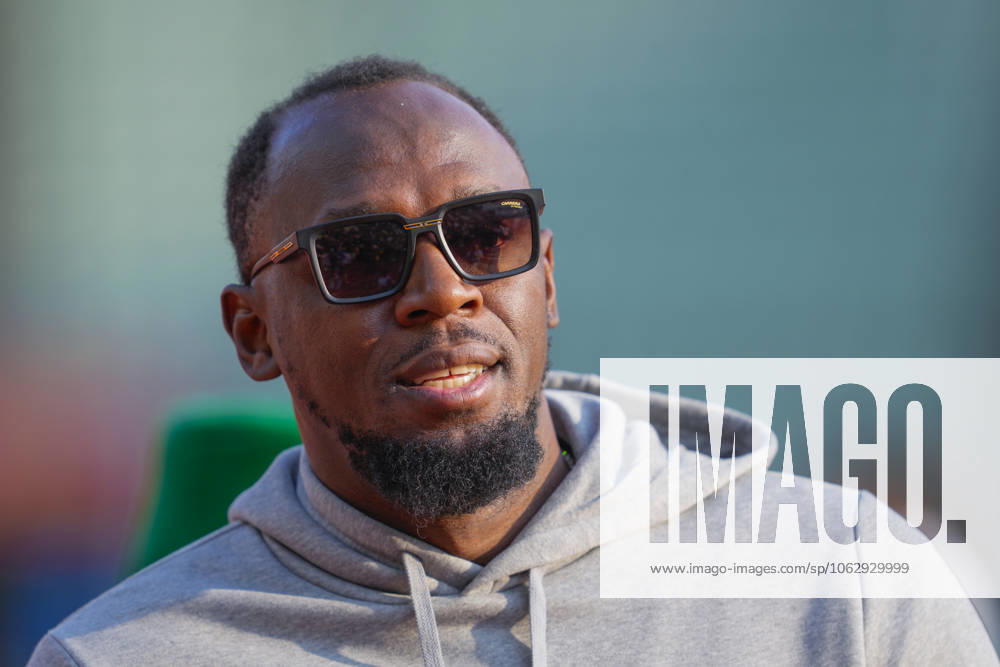Athletics Bislett Games 2025 Day 1 Oslo 20250611 Usain Bolt in place during the Bislett Games at Bislett Stadium in Oslo on Wednesday Photo Fredrik Varfjell NTB Oslo Norway RESTRICTED USE FOR BETTING COMPANIES
