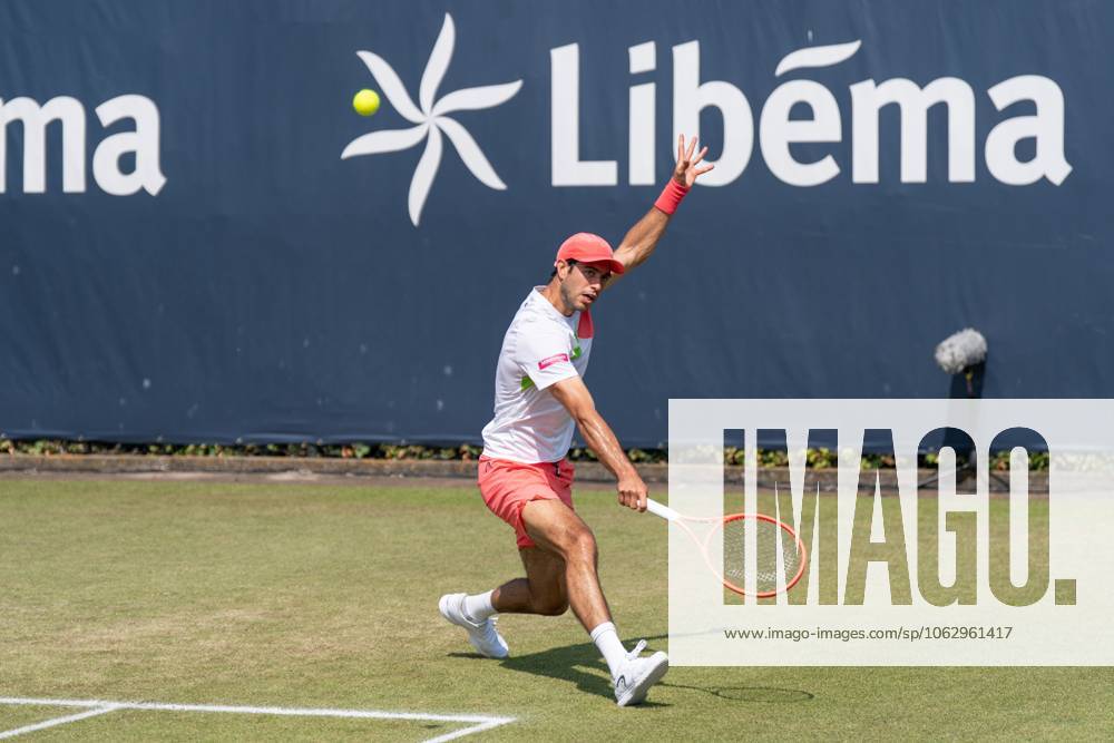 2025-06-13 2025 Libema Open Grass Court Championships Autotron ROSMALEN, NETHERLANDS - JUNE 13: Nuno Borges of Portugal during the 2025 Libema Open Grass Court Championships at Autotron on June 13, 2025 in Rosmalen, Netherlands. Rosmalen Autotron Netherlands Content not available for redistribution in The Netherlands directly or indirectly through any third parties.