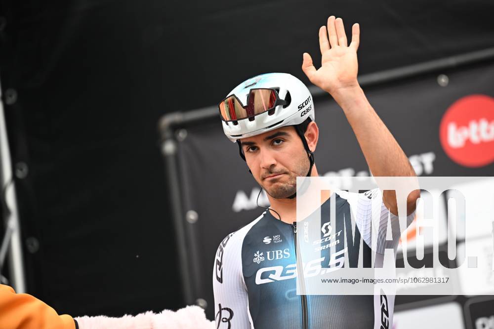 Dwars door het Hageland 2025 Cycling Race DIEST, BELGIUM - JUNE 14 : Moschetti Matteo (ITA) of Q36.5 Pro Cycling Team during the 13th edition of Dwars door het Hageland an UCI ProSeries 1.Pro one day cycling road race for Men Elite of 180 km with start in Aarschot and finish in Diest on June 14, 2025 in Diest, Belgium, 14 06 2025 ( Motordriver Stephan Boone - Diest Belgium