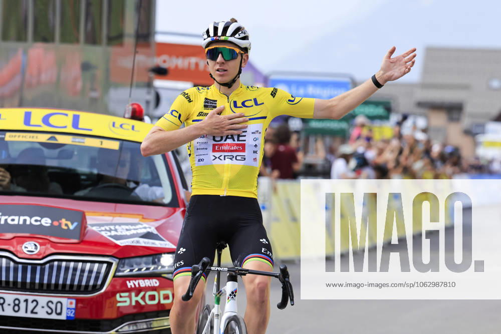 Tadej POGACAR, UAE Team Emirates - XRG, Winner stage, during Criterium du Dauphine - Grand-Aigueblanche, Valmeinier 1800 - 06 14 2025 - Stage 7 - 131,6 km - during Criterium du Dauphine 2025 - Stage 7, Street Cycling race in France, France, June 14 2025