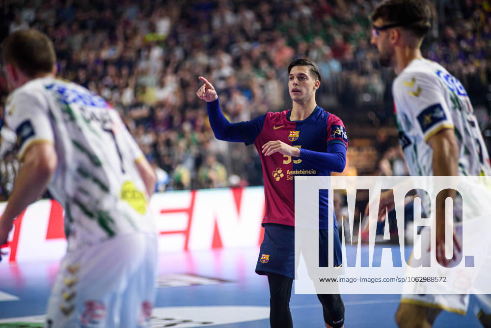 COLOGNE, GERMANY - 14 JUNE, 2025: Domen Makuc - The match of TruckScout24 EHF FINAL4 Barca vs SC Magdeburg at Lanxess Arena.