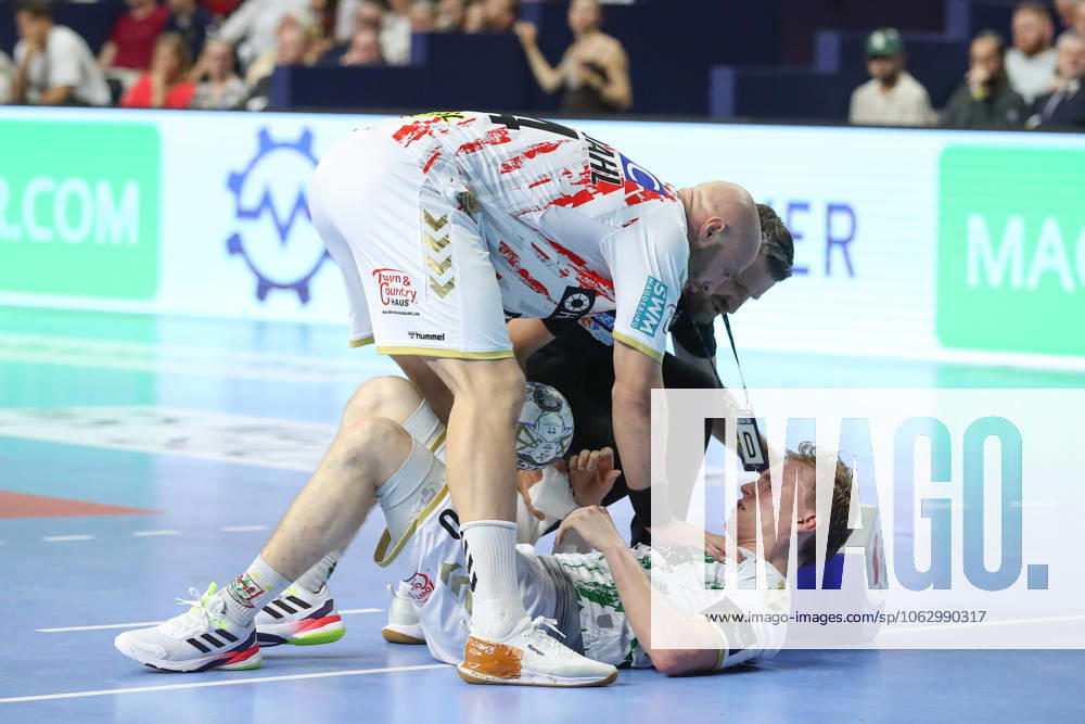 Handball, EHF Champions League semi-final 2, FC Barcelona SC Magdeburg v l Gisli Thorgeir Kristjansson Magdeburg, 10 injured Injury Cologne