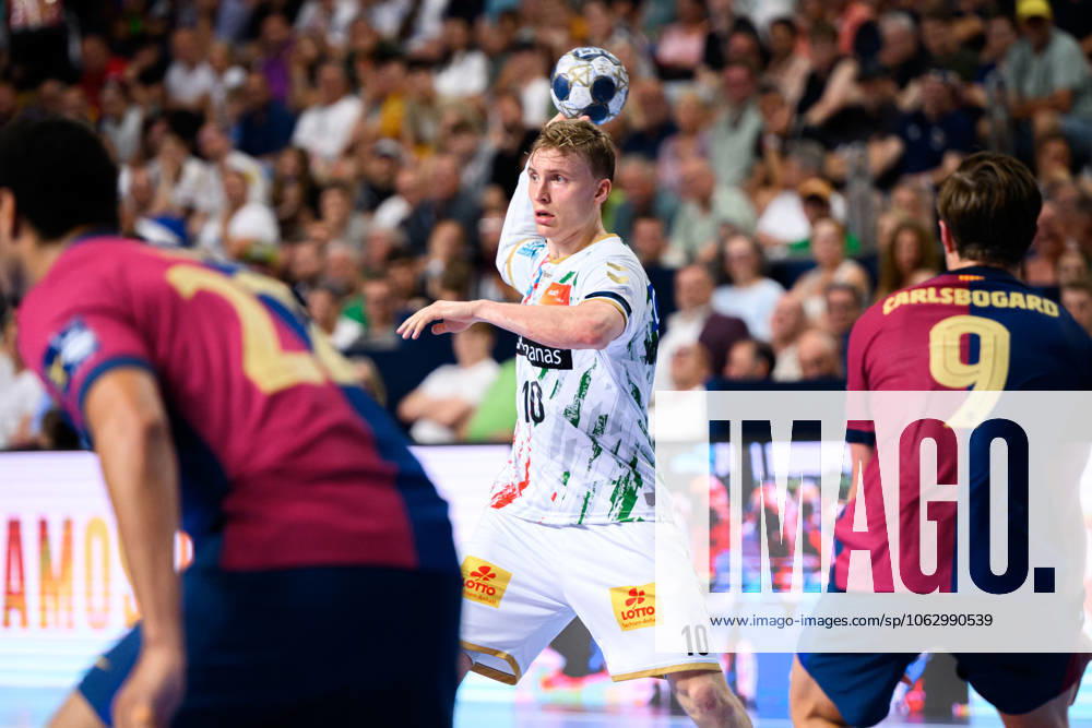 Cologne, Germany Handball EHF CL Final 4 Semi-Final Barca SC Magdeburg Gisli Thorgeir Kristjansson SC Magdeburg Cologne Lanxess Arena North Rhine-Westphalia Germany