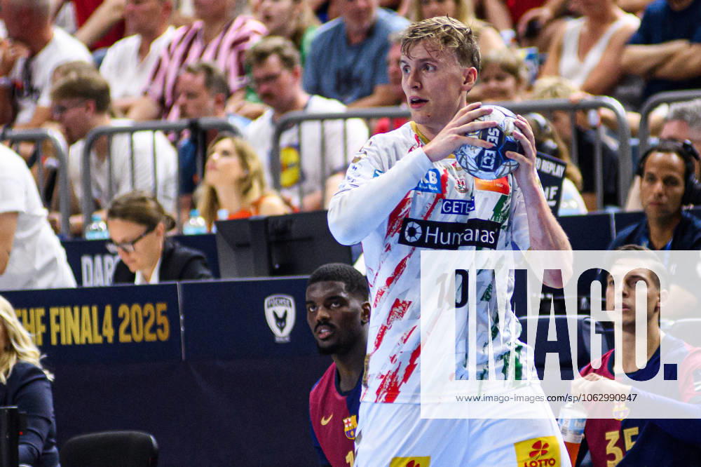 COLOGNE, GERMANY - 14 JUNE, 2025: Magnus Saugstrup Jensen - The match of TruckScout24 EHF FINAL4 Barca vs SC Magdeburg at Lanxess Arena.