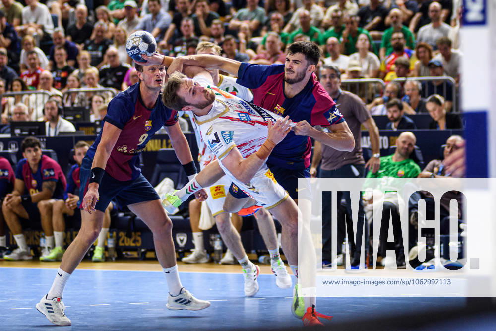 COLOGNE, GERMANY - 14 JUNE, 2025: - The match of TruckScout24 EHF FINAL4 Barca vs SC Magdeburg at Lanxess Arena.