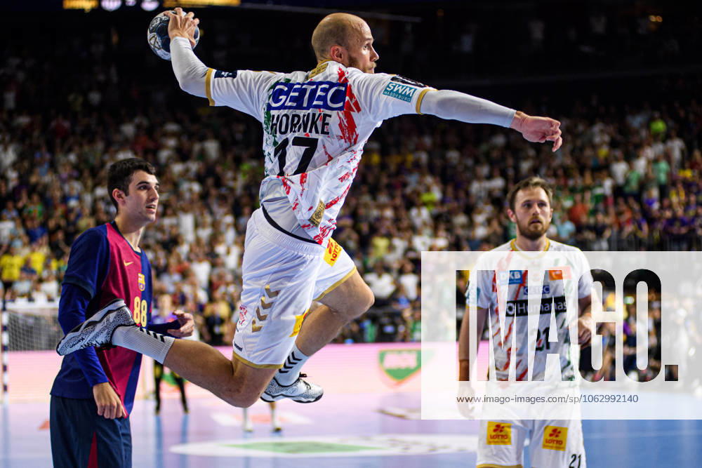 COLOGNE, GERMANY - 14 JUNE, 2025: Tim Hornke - The match of TruckScout24 EHF FINAL4 Barca vs SC Magdeburg at Lanxess Arena.