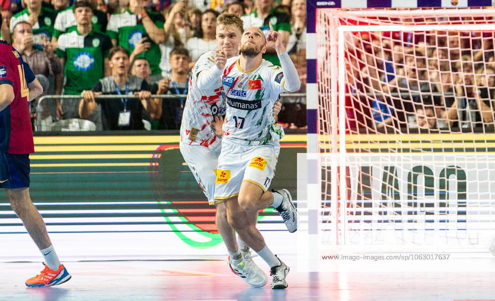 Handball, Men, Truckscout 24 EHF Final4 2024, Champions League, Final Four 2024, EHF, semi-final, FC Barcelona SC Magdeburg, Tim Hornke SC Magdeburg, re celebrates after scoring the winning goal to reach the final Cologne Lanxess Arena North Rhine-Westphalia Germany