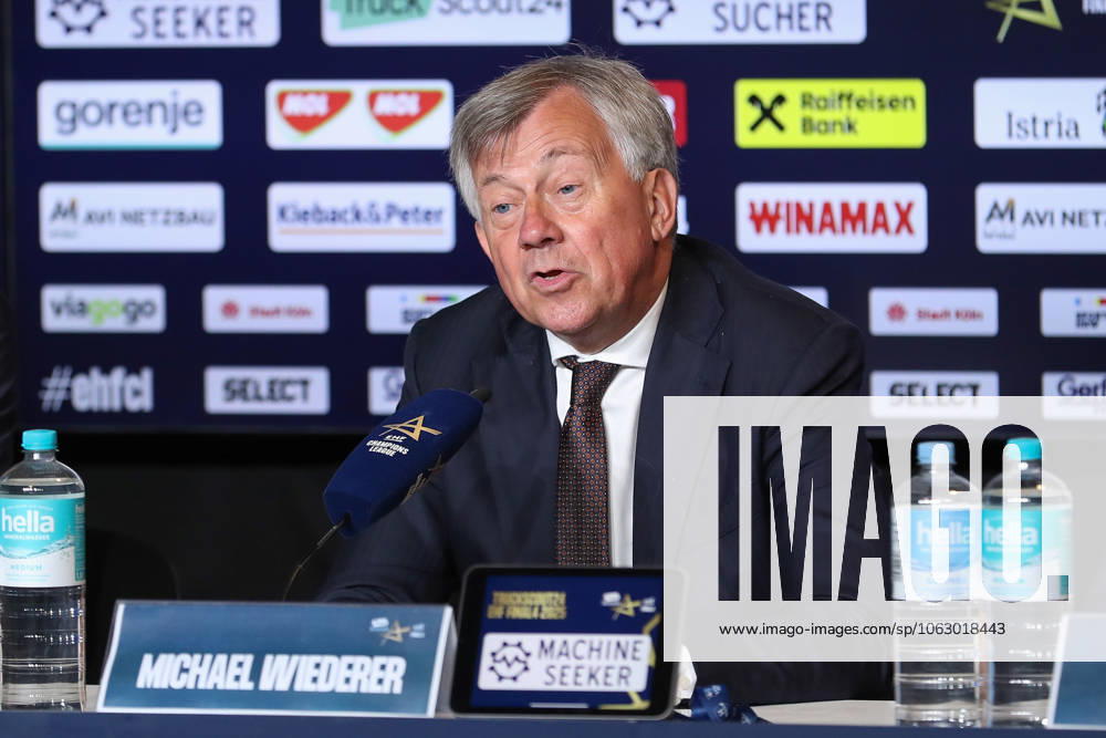 Handball, EHF Champions League Final, Füchse Berlin SC Magdeburg v l Press conference on the final day, Michael Wiederer EHF President Portrait, Portraet, single picture Cologne