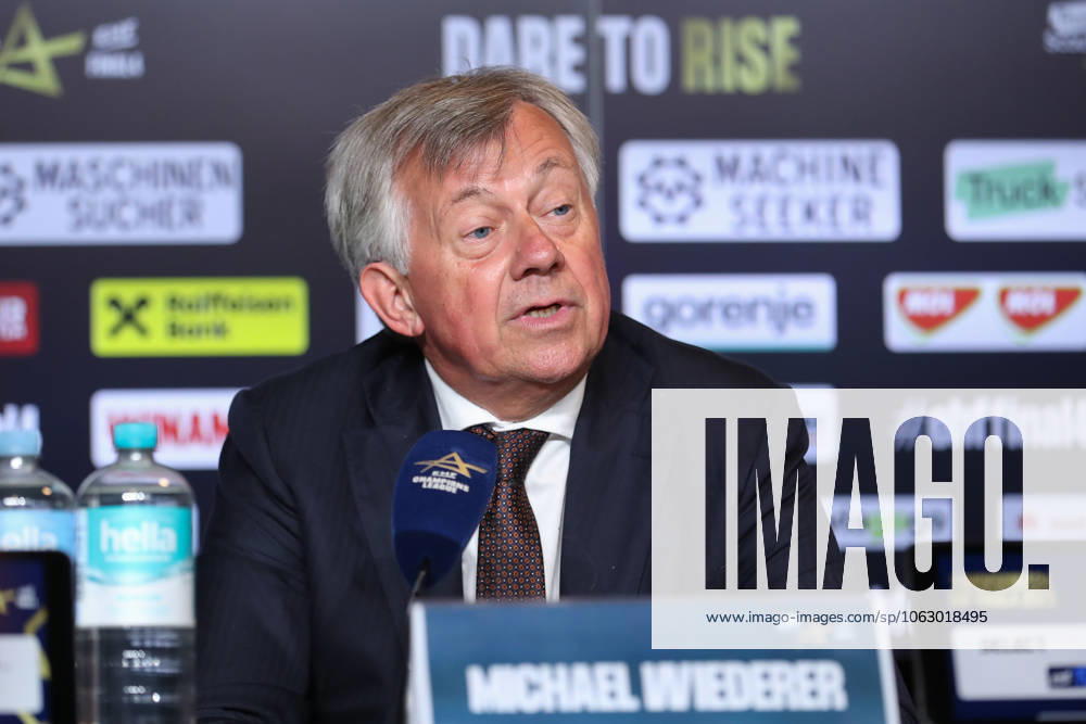 Handball, EHF Champions League Final, Füchse Berlin SC Magdeburg v l Press conference on the final day, Michael Wiederer EHF President Portrait, Portraet, single picture Cologne