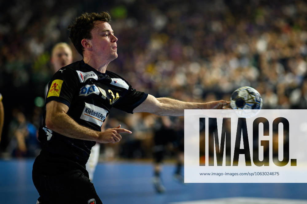 COLOGNE, GERMANY - 15 JUNE, 2025: Hakun West Av Teigum - The final match of TruckScout24 EHF FINAL4 Fuchse Berlin vs SC Magdeburg at Lanxess Arena.
