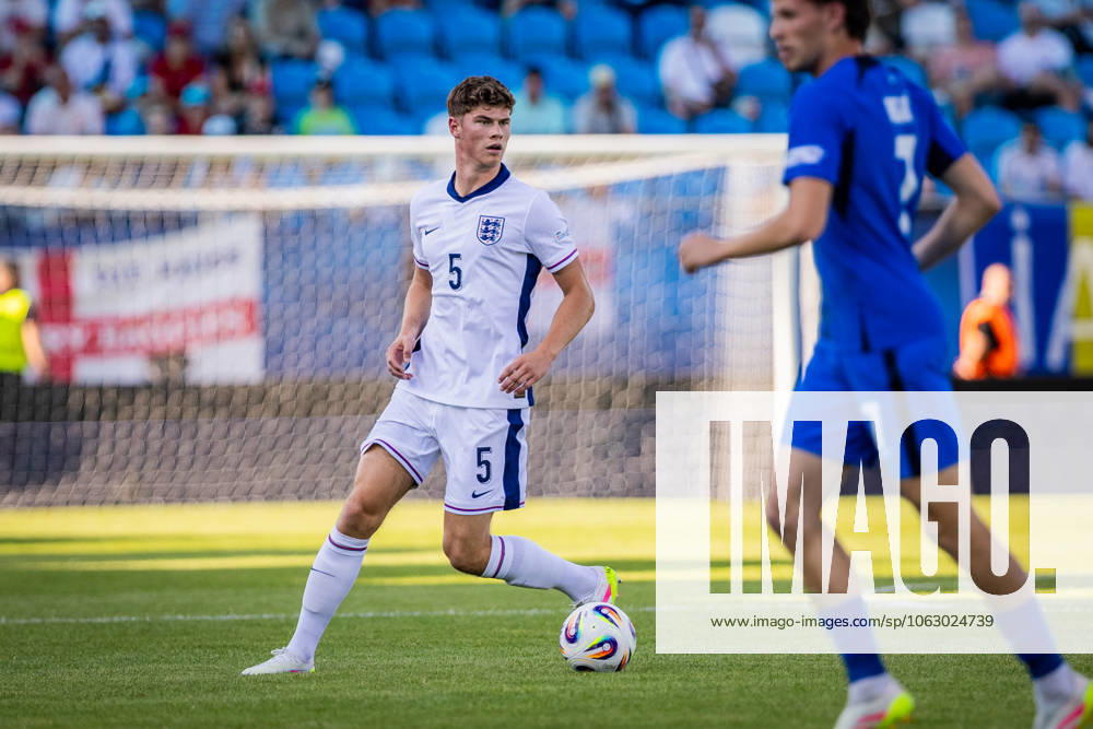 ENGLAND U21, U 21 - SLOVENIA U21 Charlie Cresswell of England during the UEFA European Under-21 Championship 2025 Group B football match between England U21 and Slovenia U21. Stadium Nitra Arena, Nitra, Slovakia, June 15, 2025. Photo by Branislav Racko