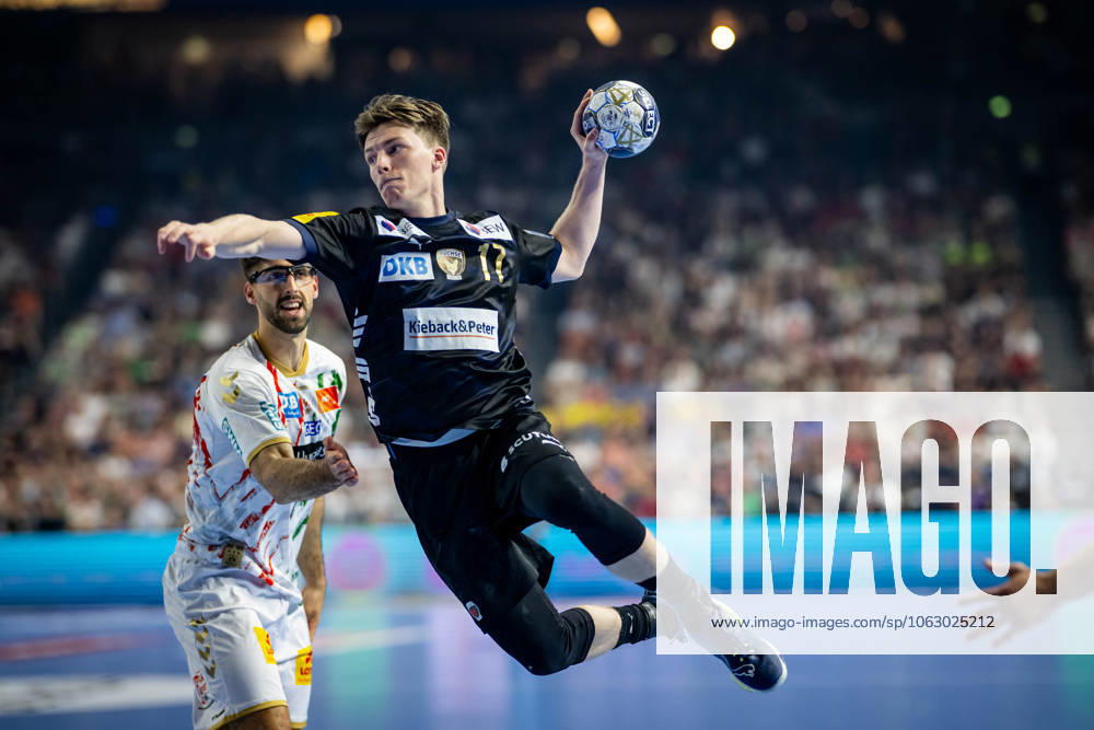 Handball Cologne 15 06 2025 EHF Final4 2025 Champions League Champions League Final Füchse Berlin SC Magdeburg Nils Lichtlein Füchse Berlin, No 17