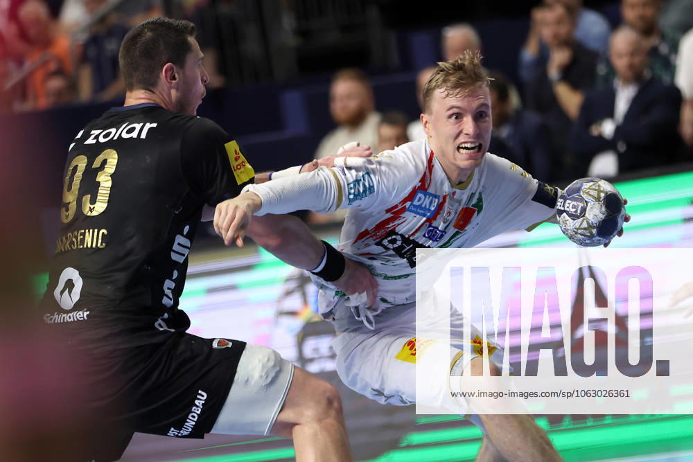 Handball, Final TruckScout24 EHF FINAL4, LANXESS arena Cologne, Füchse Berlin SC Magdeburg Gisli Kristjansson Magdeburg 10 vs Mijajlo Marsenic Fuechse Berlin 93 North Rhine-Westphalia Germany